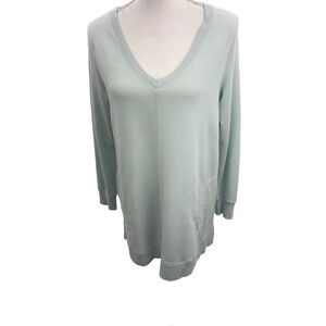 Soft  surroundings long sleeve baby blue v neck